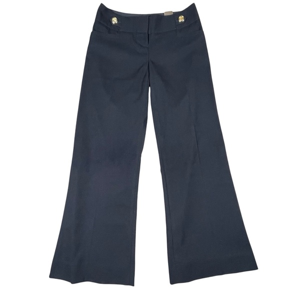 Limited Wide Leg Low Waist Drew Fit Pants Nautical Navy Blue Sailor NWT - Sz 0 - Picture 1 of 12